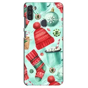 Новогодние Чехлы для Самсунг М11 (VPrint) (Одежда НГ)