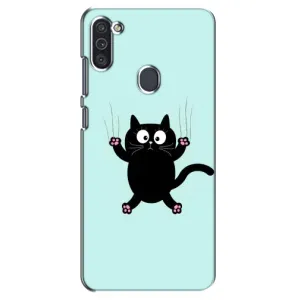 Чехол с принтом для Samsung Galaxy M11 (AlphaPrint) Модные коты (Падающий кот)