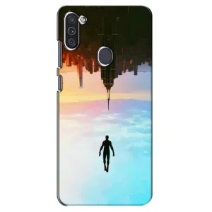 Чехол с человеком пауком для Samsung Galaxy M11 - (AlphaPrint) (Паук человек)