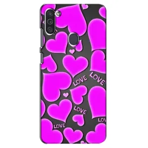 Чехлы для любимой на Самсунг М11 (VPrint) (Pink hearts)