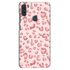 Чохол з розовим принтом для Samsung Galaxy M11 (Рожевий леопард)