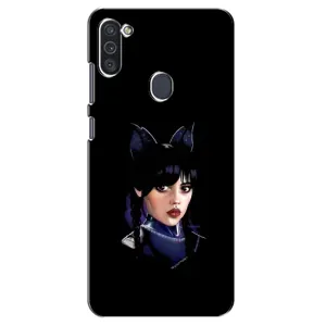 Чехлы Венсдей на Samsung Galaxy M11 Уэнсдей (AlphaPrint) (серьезная Уэнздей)