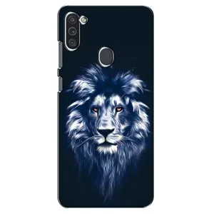 Чехол со Львом для Samsung Galaxy M11 (VPrint) (Синий Лев)