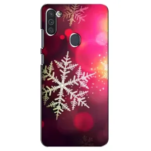 Новогодние Чехлы для Самсунг М11 (VPrint) (Снежинка)
