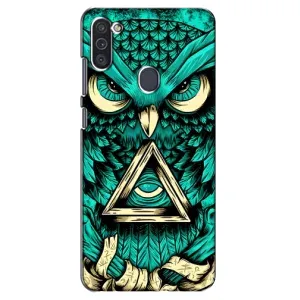 Чехол с птицами на Samsung Galaxy M11 (VPrint) (Сова с глазом)