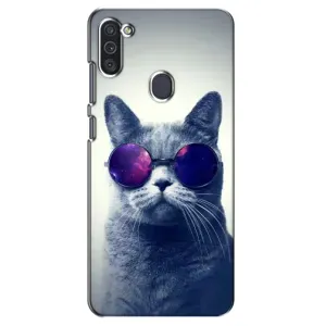 Чехол с принтом для Samsung Galaxy M11 (AlphaPrint) Модные коты (Стильный кот)