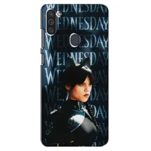 Чехлы Венсдей на Samsung Galaxy M11 Уэнсдей (AlphaPrint) (Уэнздей кошка)