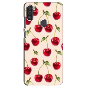 Чехлы с Фруктами для Samsung Galaxy M11 (VPrint) (Вишня)