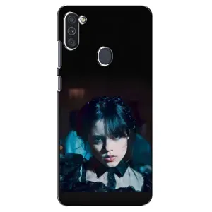 Чехлы Венсдей на Samsung Galaxy M11 Уэнсдей (AlphaPrint) (взгляд Уэнздей)