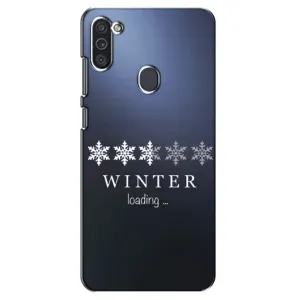 Зимние Чехлы для Самсунг М11 - прозрачный фон (Winter loading)