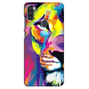 Чехол со Львом для Samsung Galaxy M11 (VPrint) (Яркий Лев)