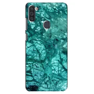 Мраморный чехол на Samsung Galaxy M11 (VPrint) (Зеленый мрамор)