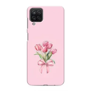 Чехол с розовым рисунком для Samsung Galaxy M12 (Букет цветов)
