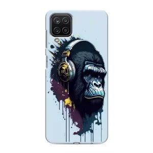 Чохол з Мавпами Samsung Galaxy M12 - (AlphaPrint) (Горила в навушниках)