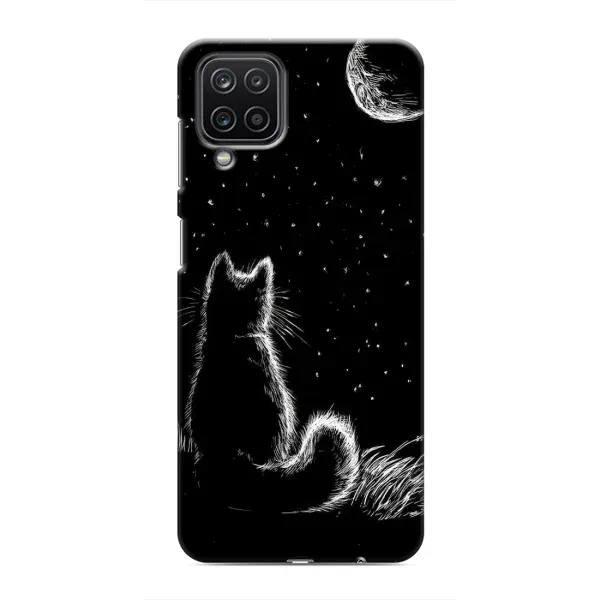Чехол с принтом «Котик и луна» для Samsung Galaxy M12