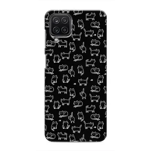 Чохол з принтом для Samsung Galaxy M12 (AlphaPrint) Модні коти (Маленькі котики)