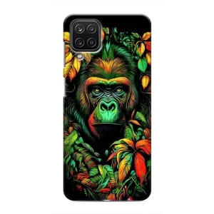 Чохол з Мавпами Samsung Galaxy M12 - (AlphaPrint) (Мавпа в квітах)