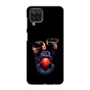 Чохол з Мавпами Samsung Galaxy M12 - (AlphaPrint) (Три мавпи)