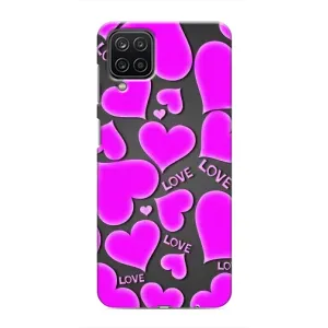 Чехлы для любимой на Samsung Galaxy M12:
				Самсунг Гэлексі M12 (VPrint) (Pink hearts)
