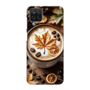 Чехол с уникальным дизайном «Осень с кофе» для Samsung Galaxy M12 (Пряный кофе)