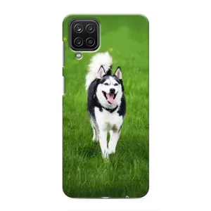 Чохол з Хаскі Samsung Galaxy M12 - (AlphaPrint) (Радісний Хаскі)