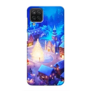 Рождественские Чехлы для Samsung Galaxy M12 (VPrint) (Рождественский город)