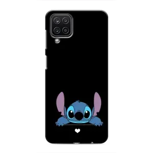Чохол з принтом Стіч на Samsung Galaxy M12 (Стіч на чорному)