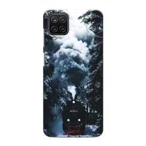 Новорічні, Святкові Чохли для Samsung Galaxy M12 - 2024 год (Зимовий потяг)