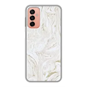 Мраморный чехол на Samsung Galaxy M13 (VPrint) (Белый мрамор)