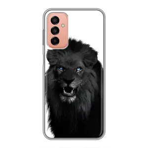 Чехлы с картинками животных Samsung Galaxy M13 (Черный ЛЕВ)