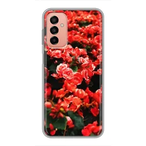 Чехлы с Цветами для Samsung Galaxy M13 (VPrint) (Цветы красные)