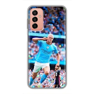 Чехлы с футболистом Ерлинг Холанд для Samsung Galaxy M13 (AlphaPrint) (фанаты Холанда)