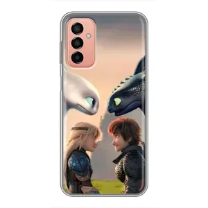 Чехол как приручить дракона на Samsung Galaxy M13 (Иккинг и Астрид)