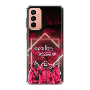 Чехол Гра в кальмара для Samsung Galaxy M13 (Охранники Игра кальмара)