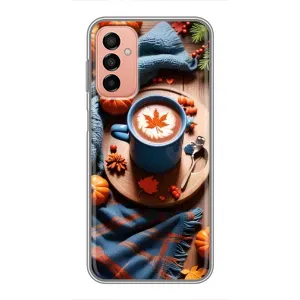 Чехол с принтом «Кофе и тыковки» для Samsung Galaxy M13