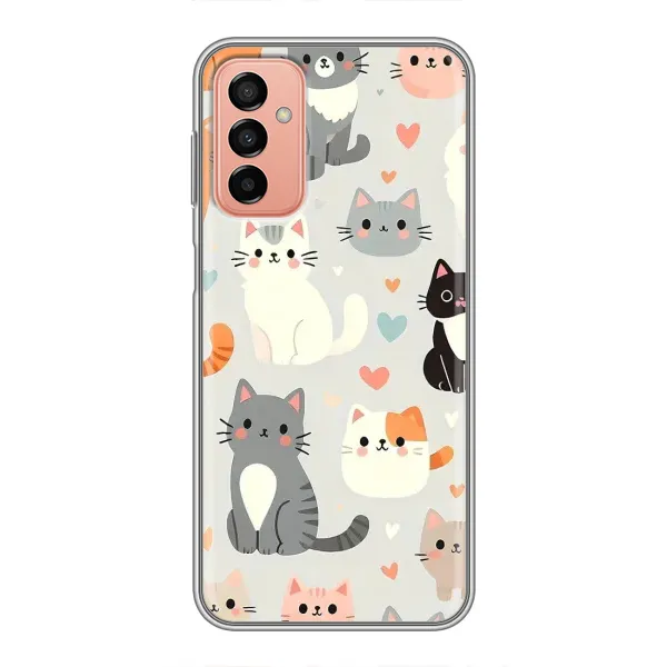 Чехол с принтом «Коллаж котов» для Samsung Galaxy M13
