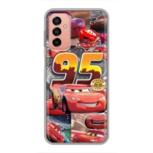 Силиконовый чехол Маквин для Samsung Galaxy M13 (Коллаж Молния Маквин)