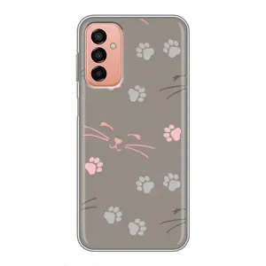 Чехол с рисунком кот на Samsung Galaxy M13 (Лапы и усы)