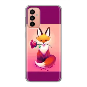 Чехлы с картинкой Лисички для Samsung Galaxy M13 (VPrint) (Лисичка с розочкой)