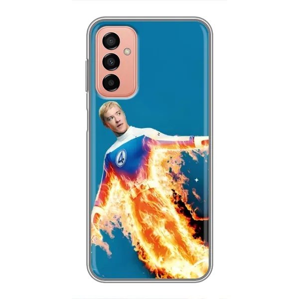 Чехол с принтом «Человек-факел в огне» для Samsung Galaxy M13
