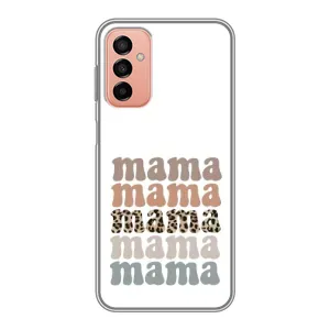 Чехлы для мамы на Samsung Galaxy M13 (Текстовый коллаж мама)