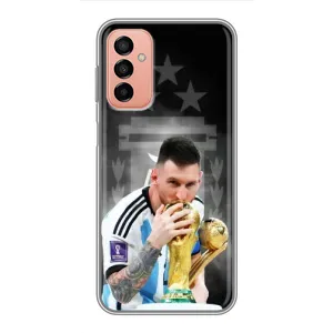 Чехлы для Samsung Galaxy M13 (Leo чемпион) (AlphaPrint) (Месси Чемпион)