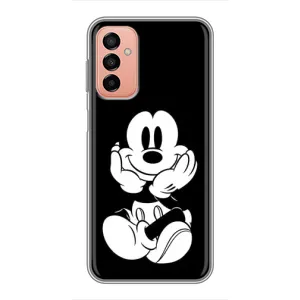 Міккі Маус чохол для Samsung Galaxy M13 (AlphaPrint - Мультяшні) (Маус на чорному)