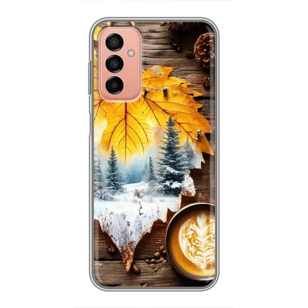 Чехол с принтом «Осенне-зимний кофе» для Samsung Galaxy M13