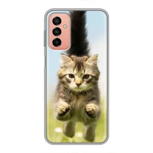 Чехлы с Котиками для Samsung Galaxy M13 (VPrint) (Прыжок кота)