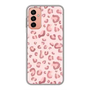 Чехол с розовым рисунком для Samsung Galaxy M13 (Розовый леопард)