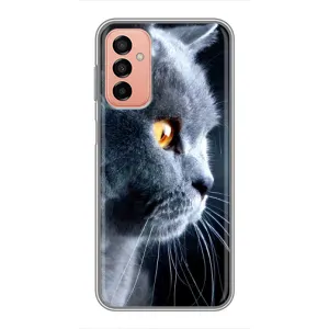 Чехлы с Котиками для Samsung Galaxy M13 (VPrint) (Серый Кот)