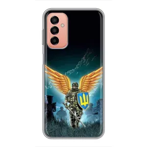 Чехлы с картинкой ЗСУ для Samsung Galaxy M13 (AlphaPrint) (Солдат ЗСУ)