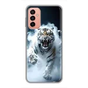 Чехол с принтом «Белый тигр в дыму» для Samsung Galaxy M13