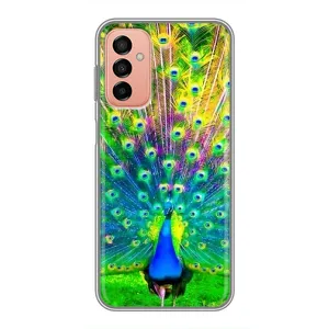 Чехол с птицами на Samsung Galaxy M13 (VPrint) (Яркий Павлин)